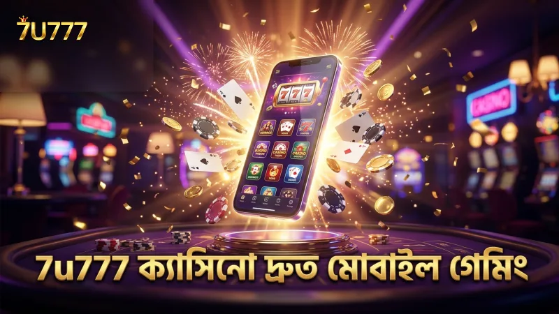 7u777 ক্যাসিনোর মোবাইল গেমিং দ্রুত লোড হয় এবং সুবিধাজনক