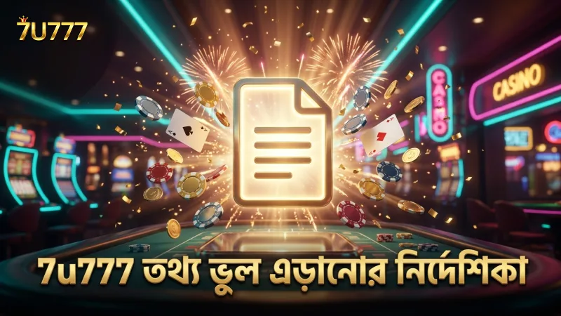 সাধারণ তথ্য ভুল এড়াতে 7u777 এর নির্দেশিকা