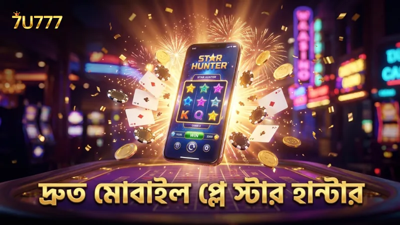 মোবাইল থেকে দ্রুত স্টার হান্টার গেম খেলার সুবিধা